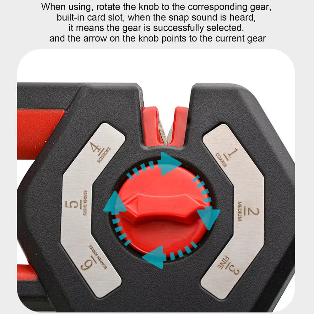 Afilado profesional 6 en 1 con mango antideslizante